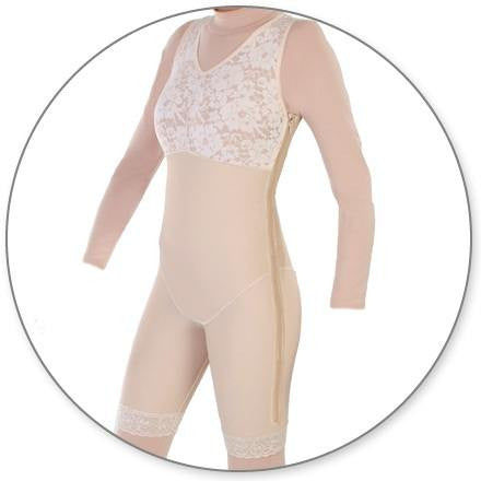 Mid Thigh Body Shaper with Full Length Side Zipper - Contour MD Style 27FLZ