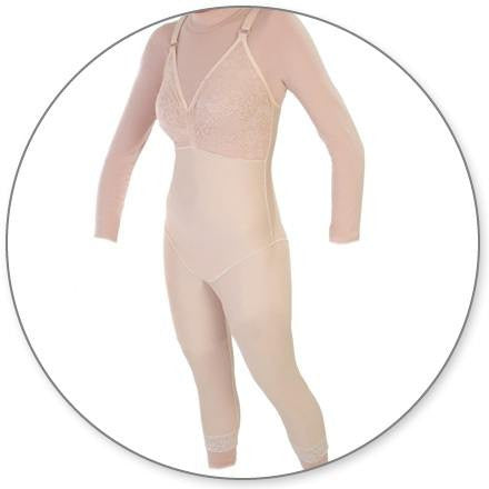 Mid Calf Body Shaper, Bra Top, Without Zippers - Contour MD Style 28BNZ