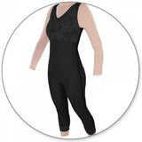 Mid Calf Body Shaper with Full Length Side Zippers - Contour MD Style 28FLZ