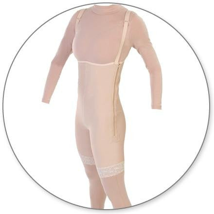 Style 34Z - Mid Thigh Body Garment, Side Zippers